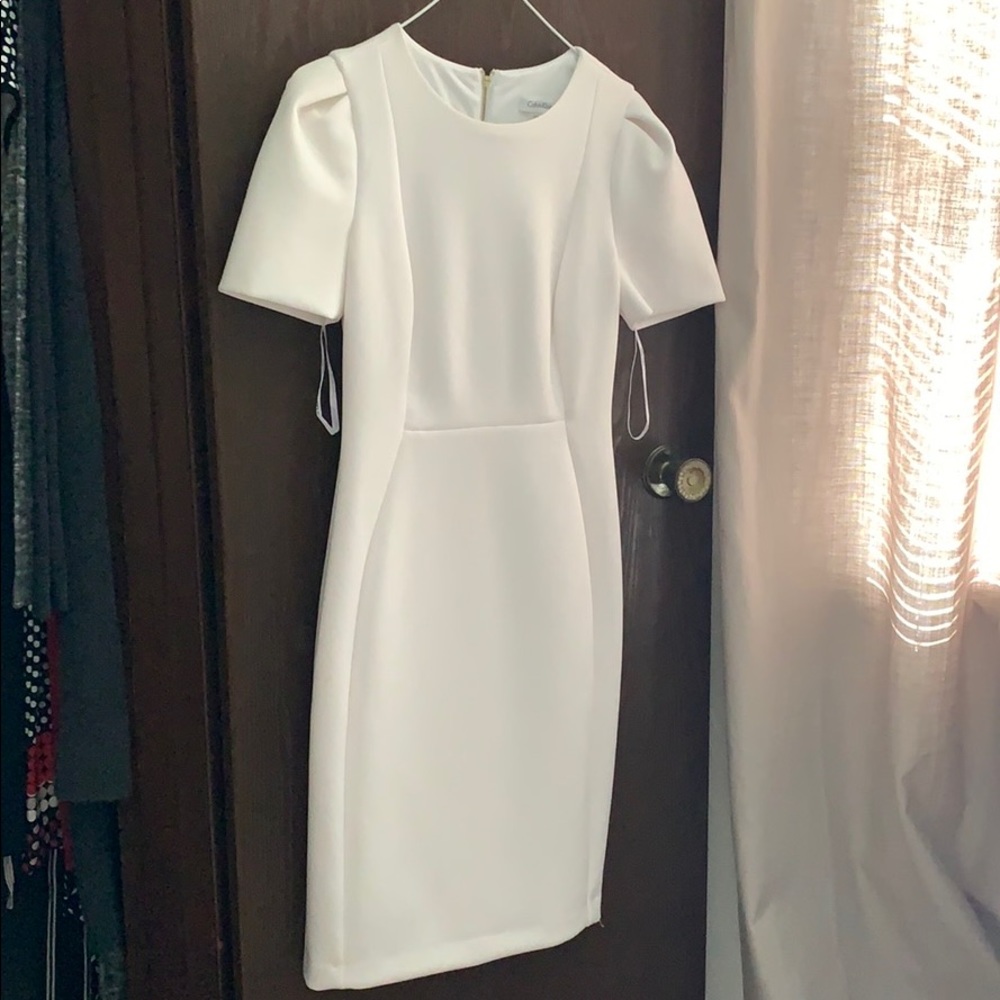 White Calvin Klein dress